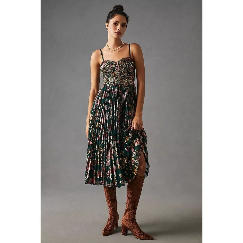 Anthropologie Verb by Pallavi Singhee Smocked Corset Dress Size S